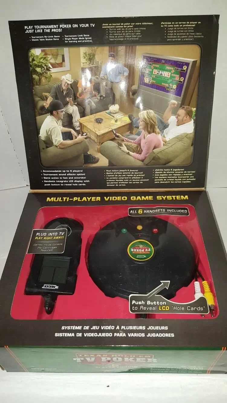 Texas Holdem TV Poker 6 Player Edition Video Game System Maxx Games Vtg. 2004